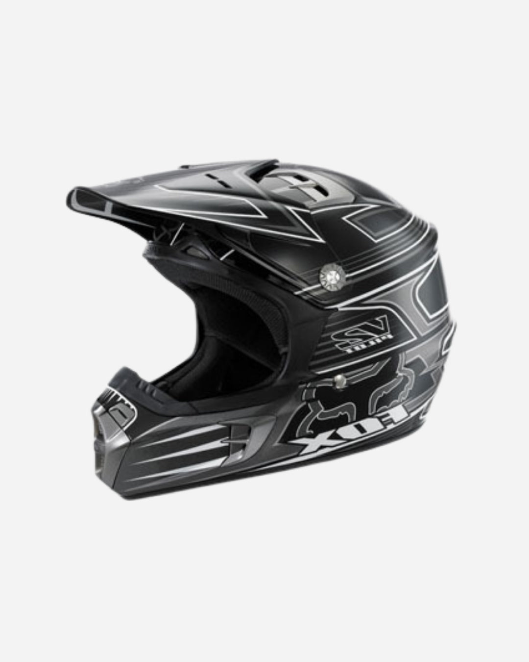 Fox Racing V2 Striper Helm – Schwarz