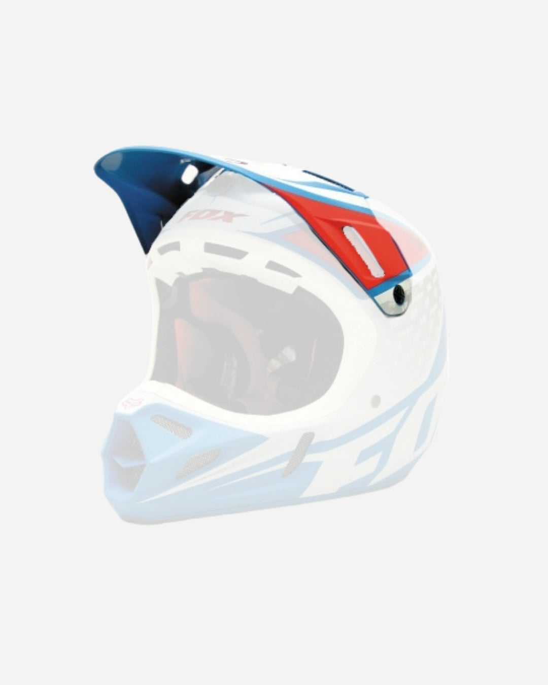 Visière Fox Racing V4 Reed Replica - Blanc/Rouge/Bleu