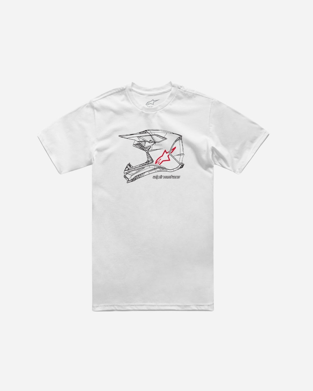 Alpinestars MX Helm-T-Shirt – Weiß