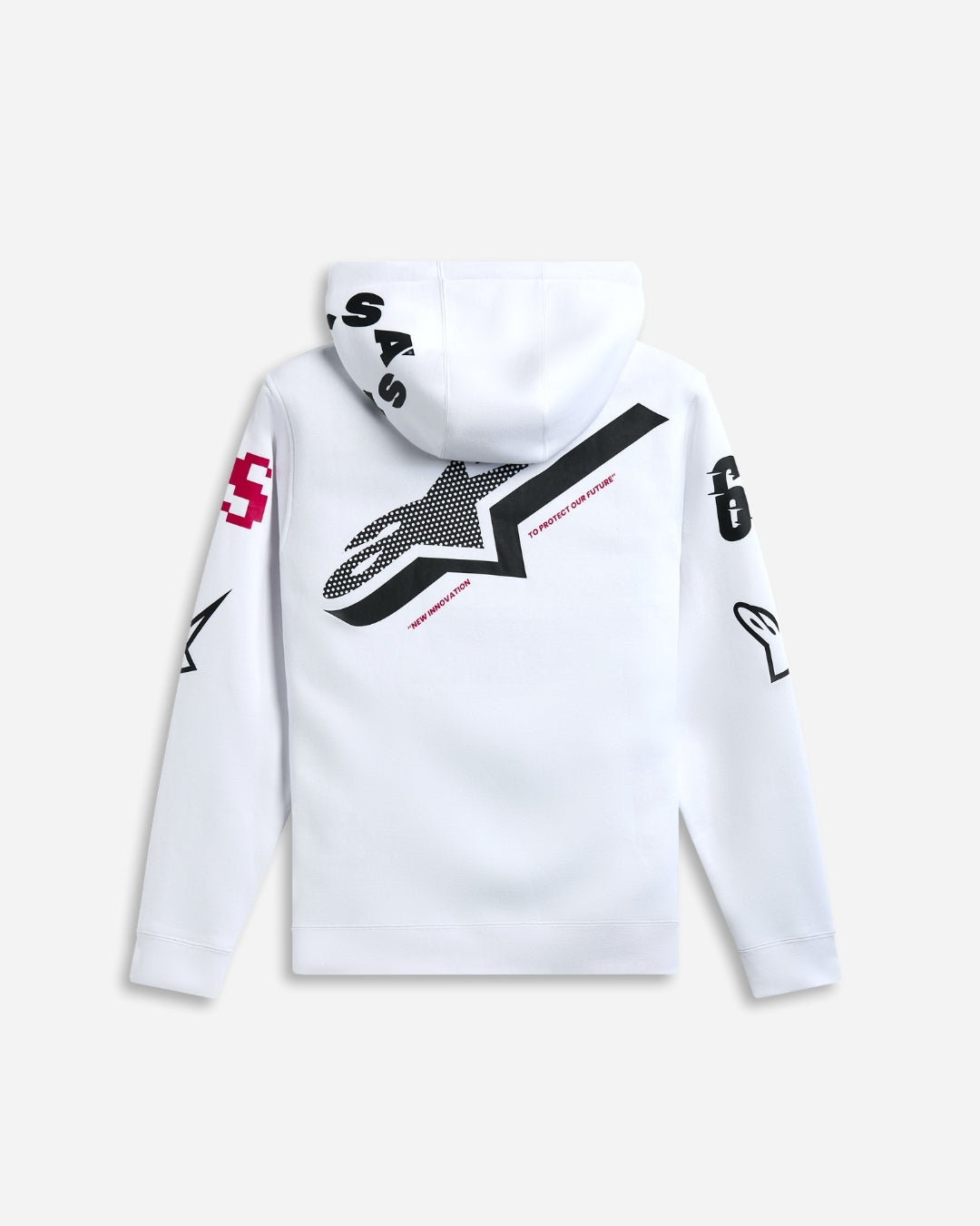Sweat à capuche zippé Alpinestars Variegate - Blanc