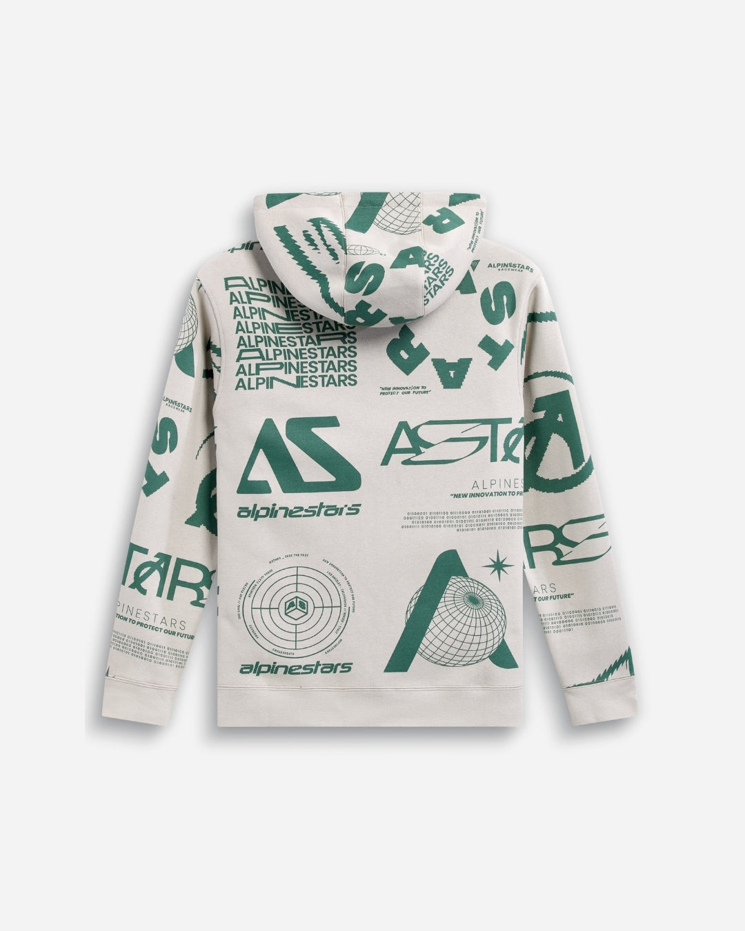 Sweat à capuche zippé Alpinestars Determinant - Blanc