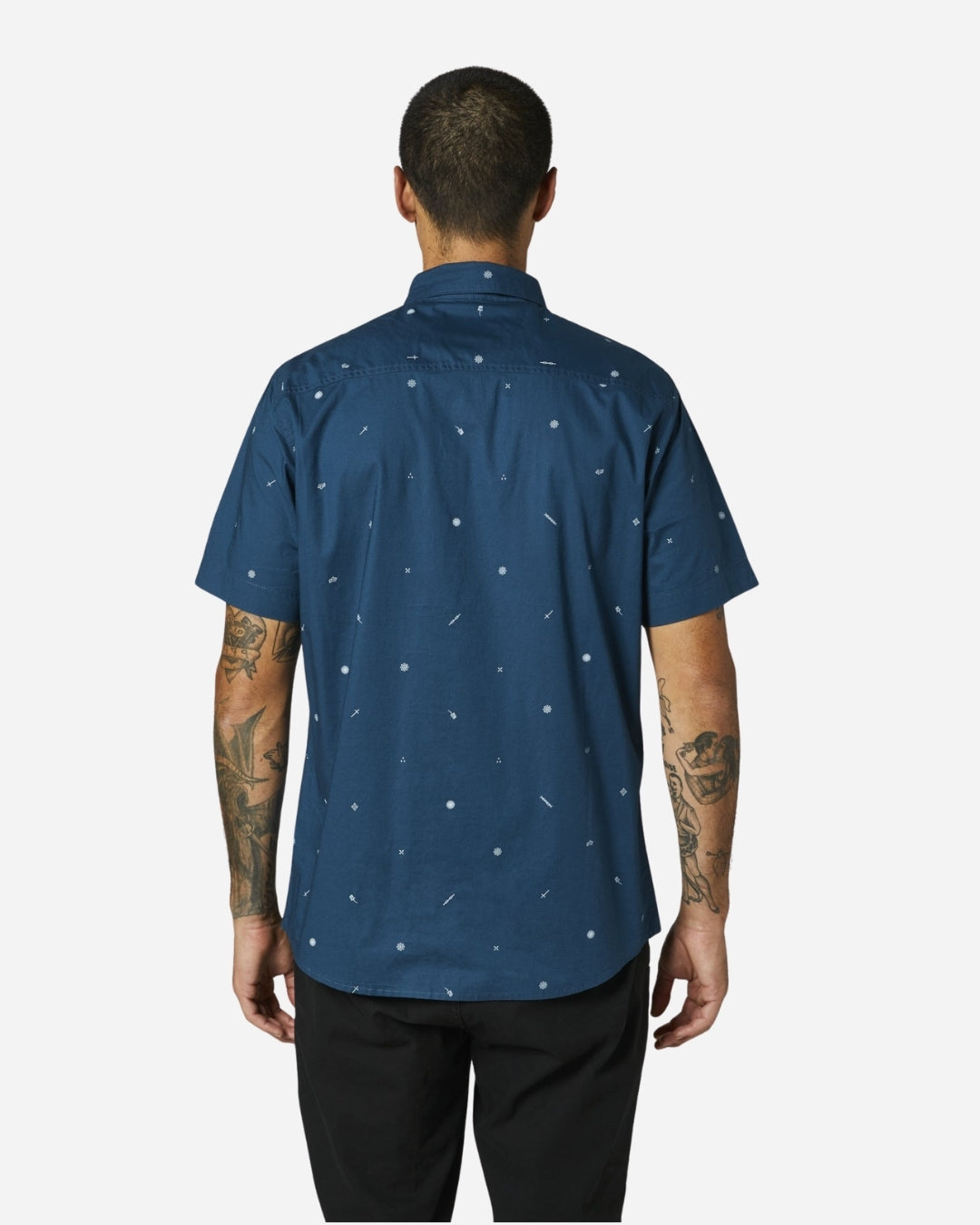 Chemise tissée Fox Racing Decrypted manches courtes - Indigo foncé