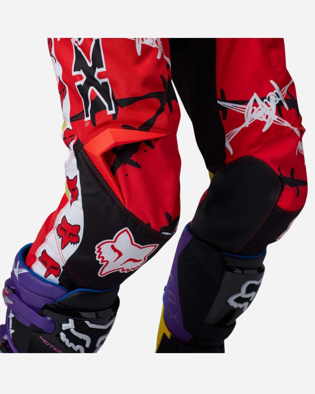 Pantalon Fox Racing 180 Barbed Wire Édition Spéciale - Rouge fluo