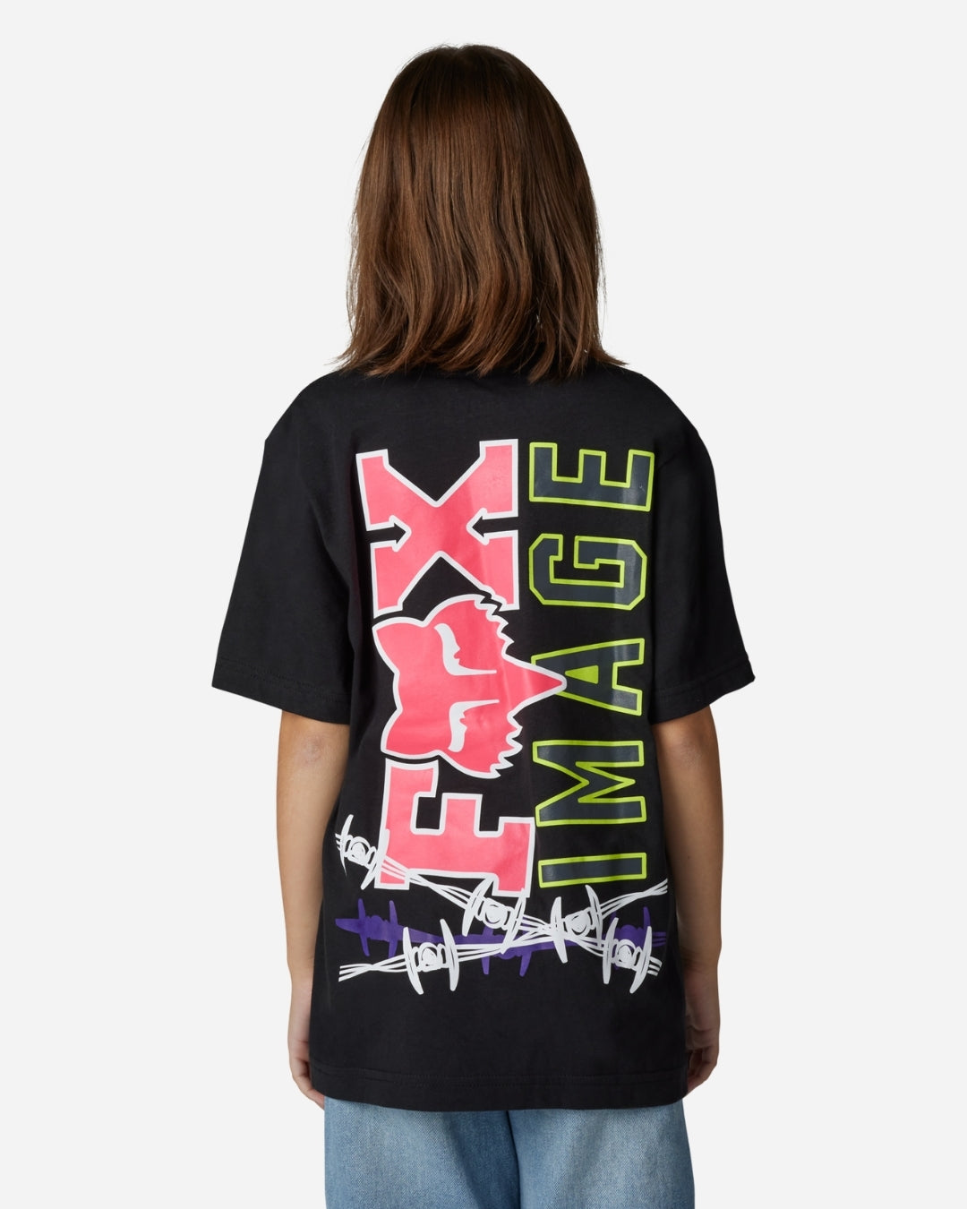 Maglietta a maniche corte Fox Racing Barb Wire Youth - Nera