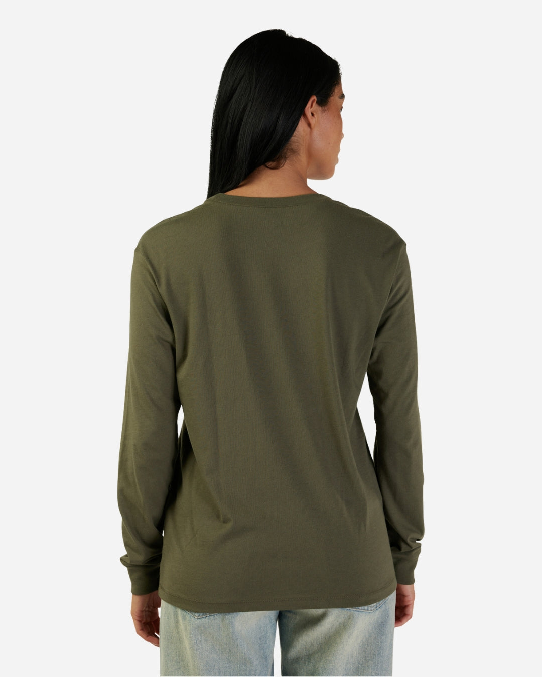 Fox Racing Damen-Langarm-Sweatshirt mit Fuchskopf – Grün