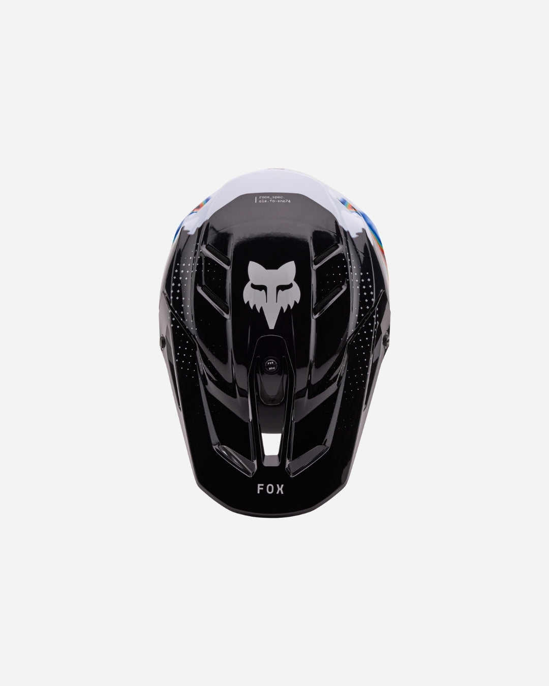 Casque Fox Racing V3 RS Scans - Blanc/Noir