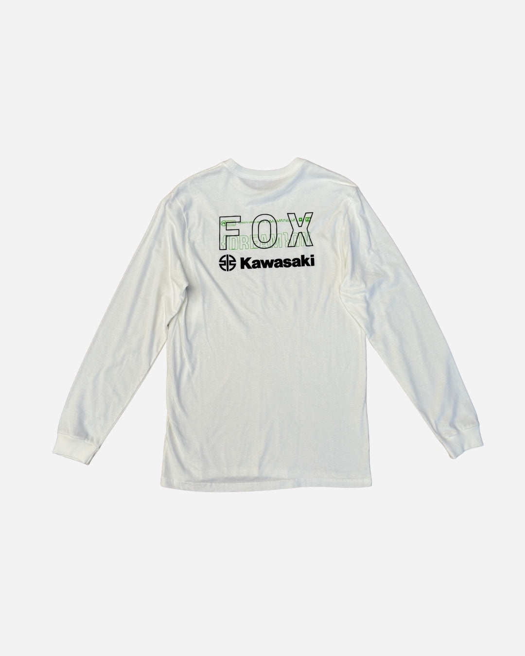 T-shirt manches longues Fox Racing x Kawasaki Premium - Blanc optique