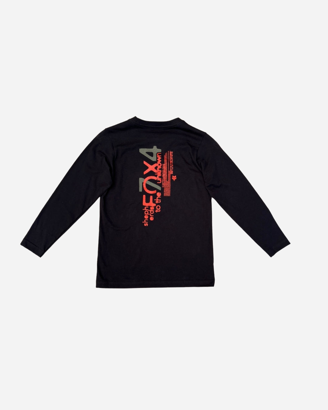 Kinder Langarm T-Shirt Fox Racing Kritical Premium - Schwarz