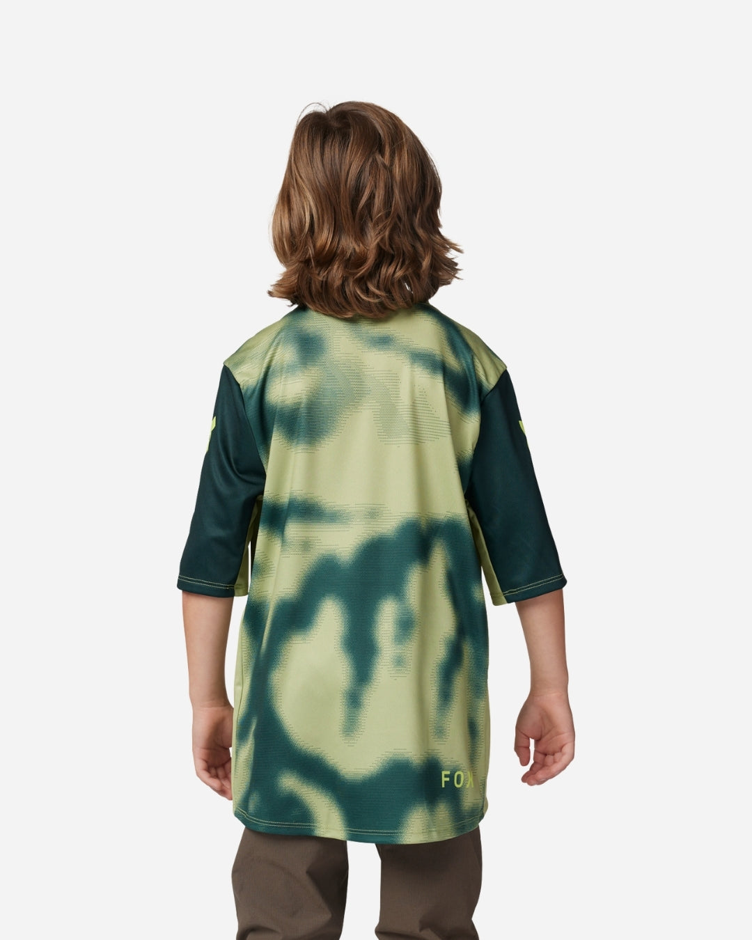Maillot manches courtes enfant Fox Racing Ranger Taunt - Vert Pin