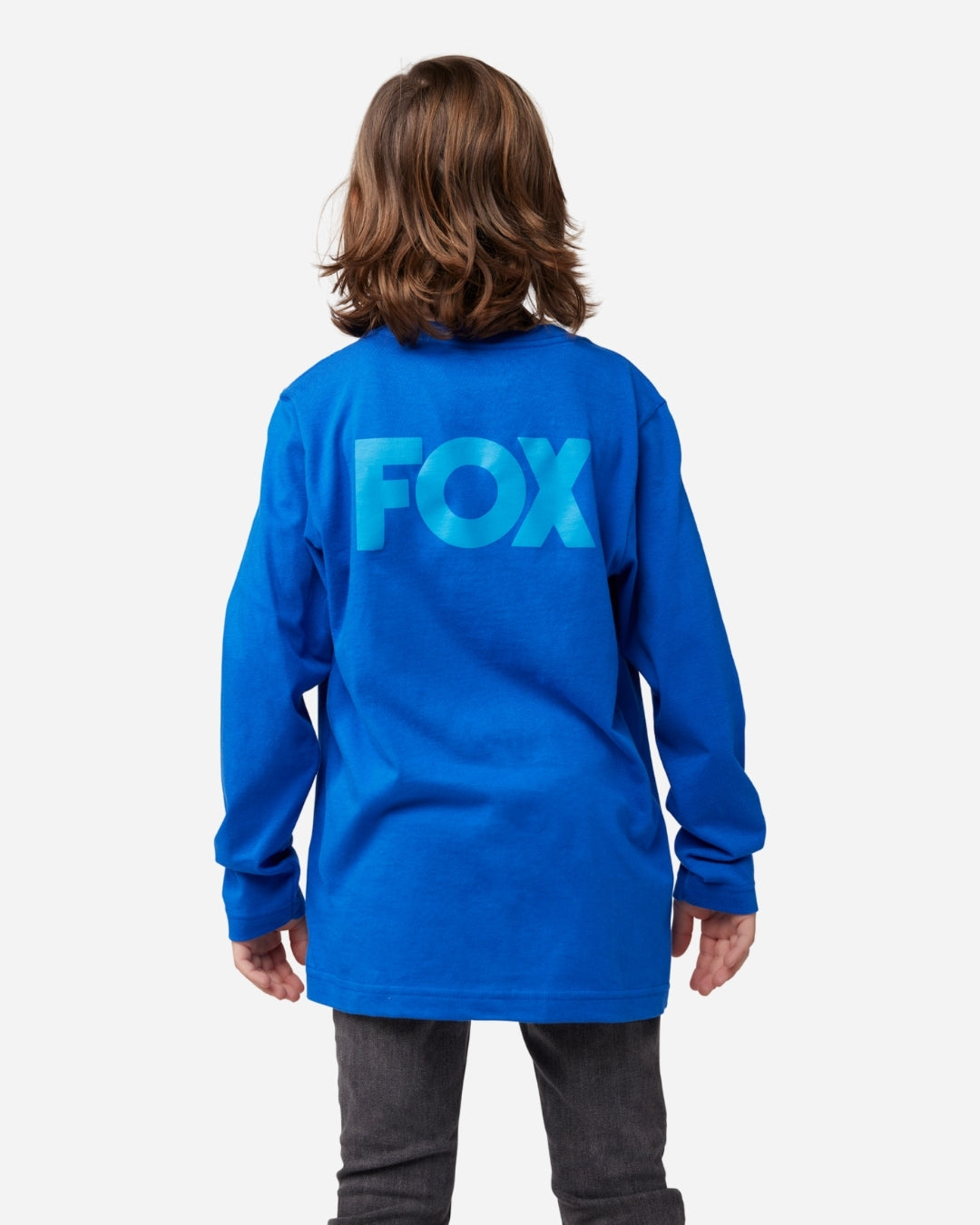 Fox Racing Heritage Langarm-T-Shirt für Jugendliche – Blau