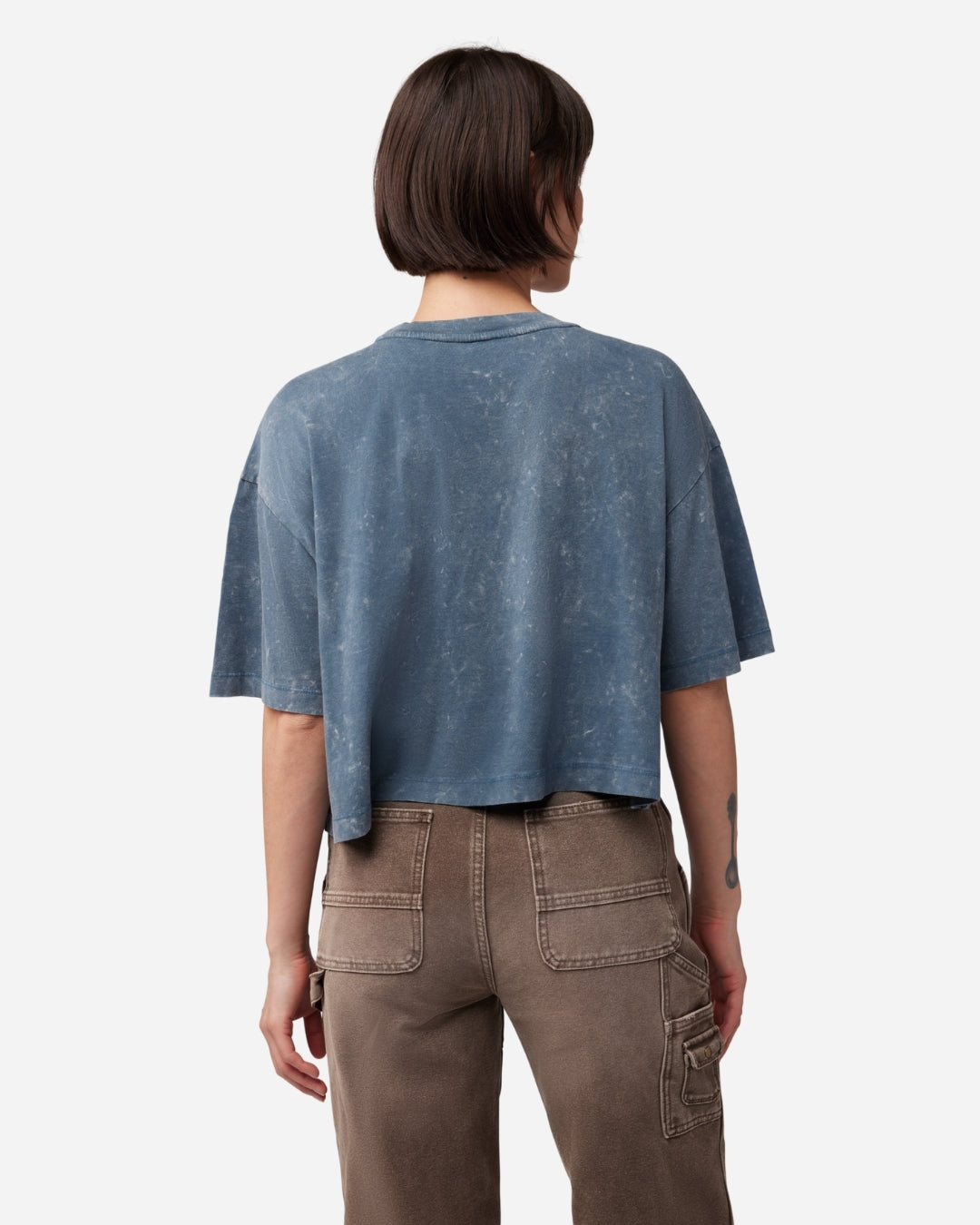 Fox Racing Throttle Damen Oversized Crop Tee - Dunkel