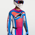 Maillot Alpinestars Techstar Maven - Blanc/Corail chaud/Bleu Blithe