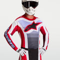 Maillot Alpinestars Techstar Maven - Rouge fire/Blanc/Lavande/Noir