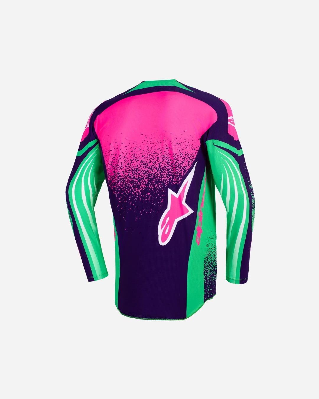 Maillot Alpinestars Techstar Nomur - Violet foncé/Vert/Rose Fluo