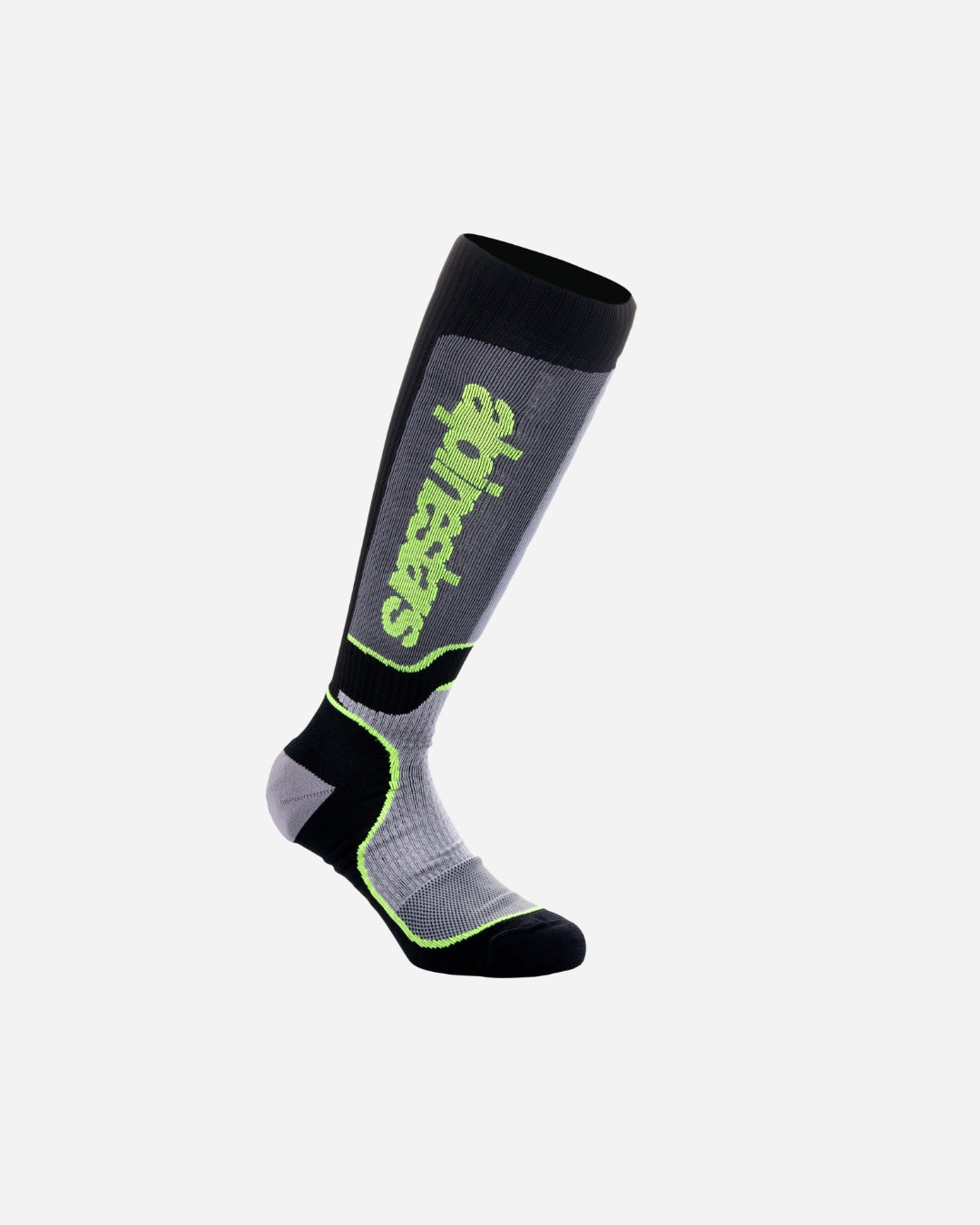 Alpinestars MX Plus Socks - Black/Grey/Fluorescent Yellow