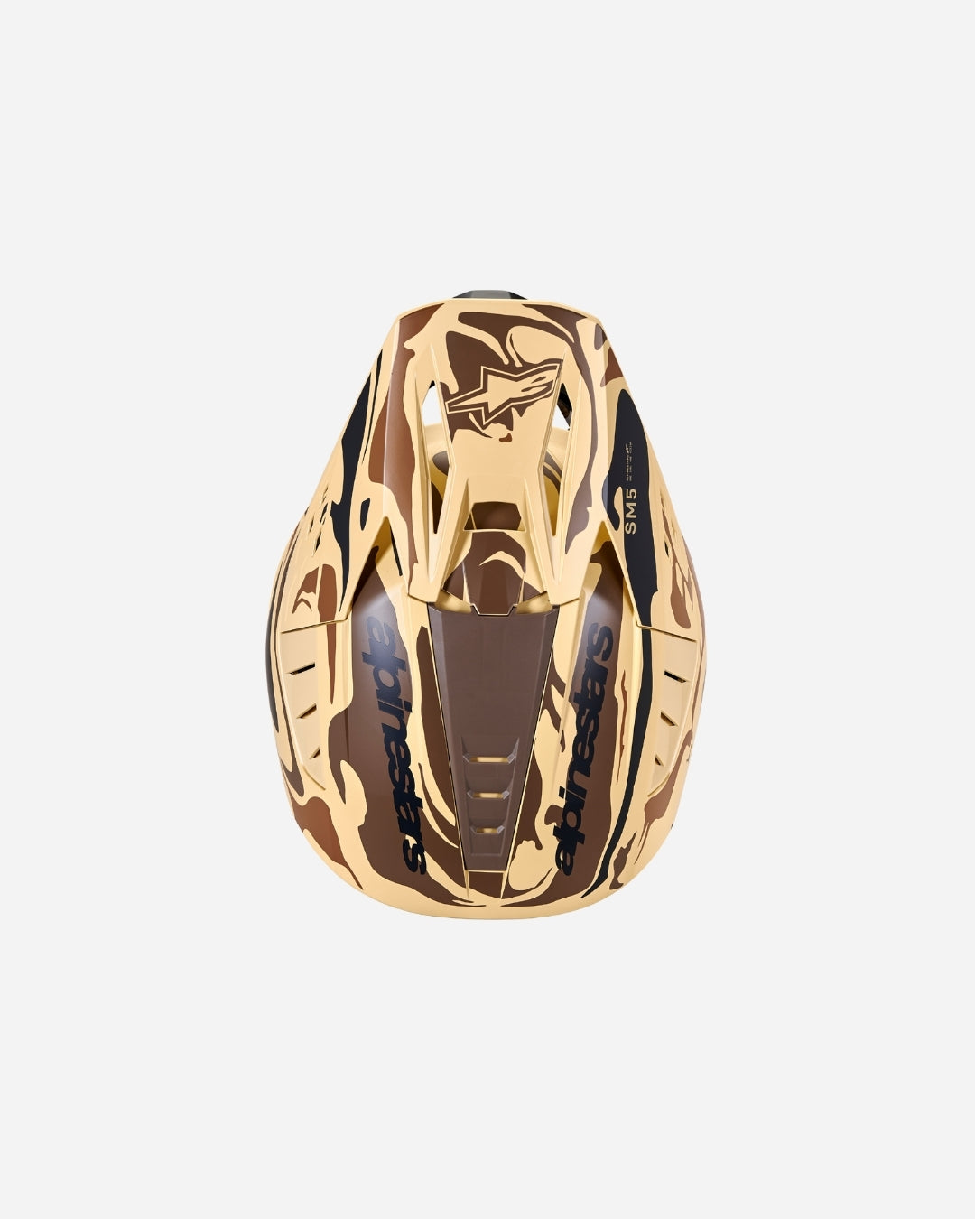 Casque Alpinestars Supertech M5 Mineral ece 22.06 - Marron foncé Kangourou Mat