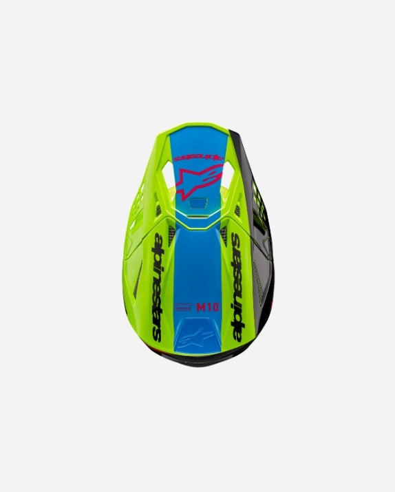 Visière Alpinestars Supertech M10 22.06 - Unite - Jaune Fluo/Noir/Rose fuchsia Brillant