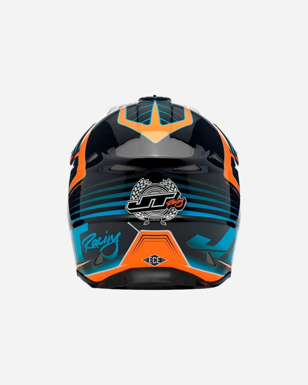 Casque JT Racing ALS 2.0 - Noir/Cyan/Orange