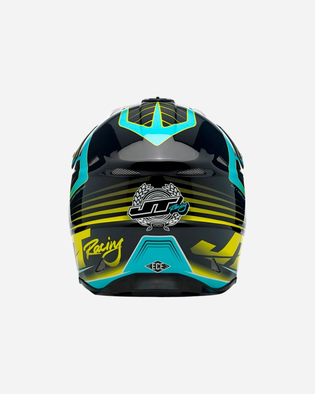Casque JT Racing ALS 2.0 - Noir/Chartreuse/Cyan