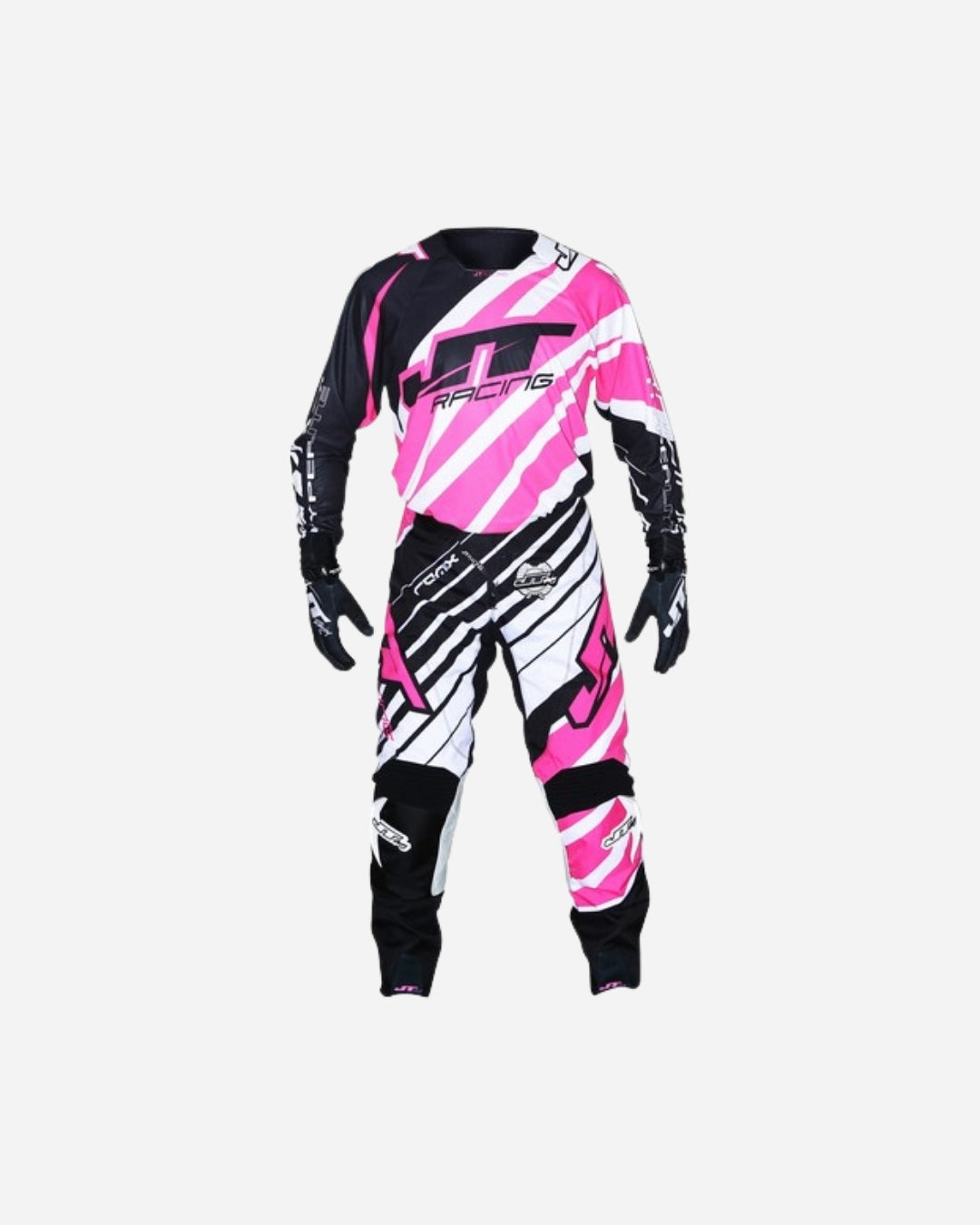 Maillot JT Racing Hyper Lite - Noir/Rose/Blanc