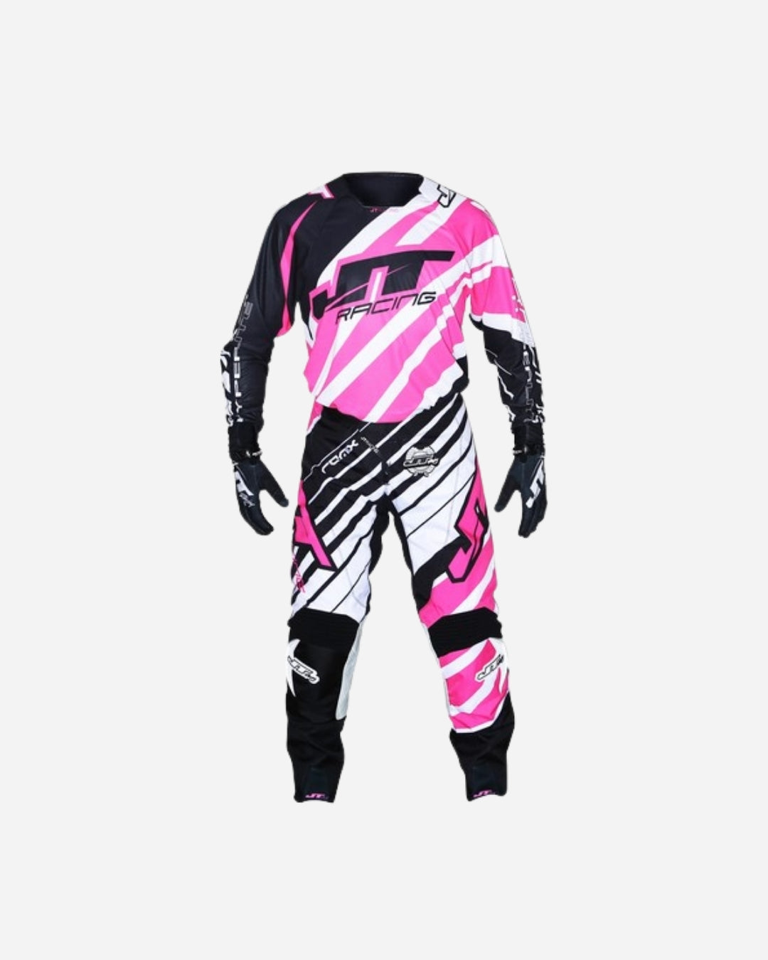 Pantalon JT Racing Hyper Lite - Noir/Rose/Blanc