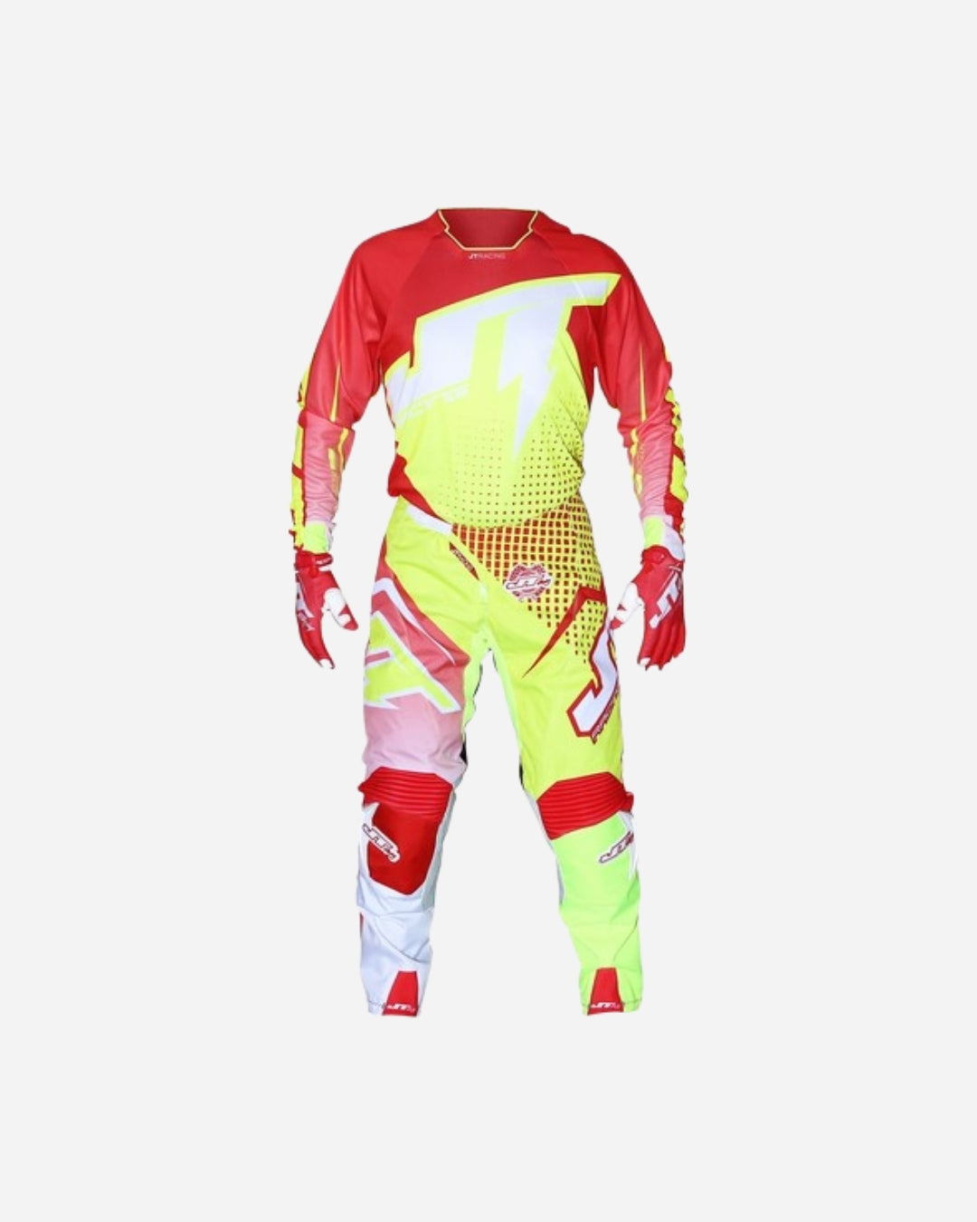 Pantalon JT Racing Hyper Lite - Rouge/Jaune fluo