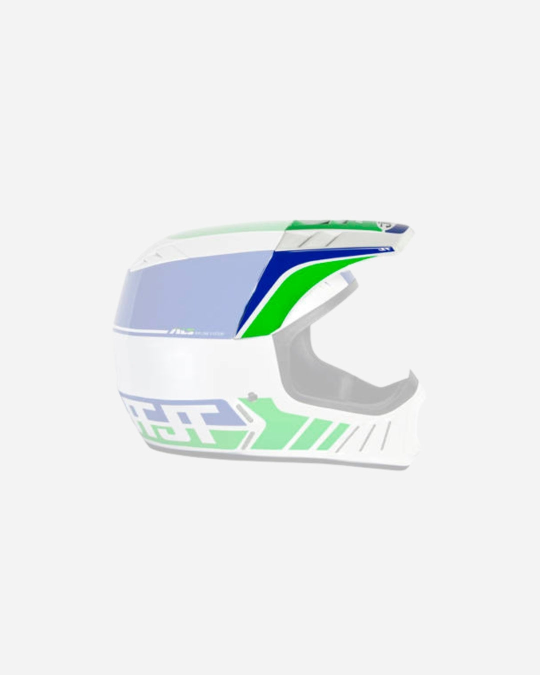 JT Racing ALS-02 Visier – Weiß/Grün