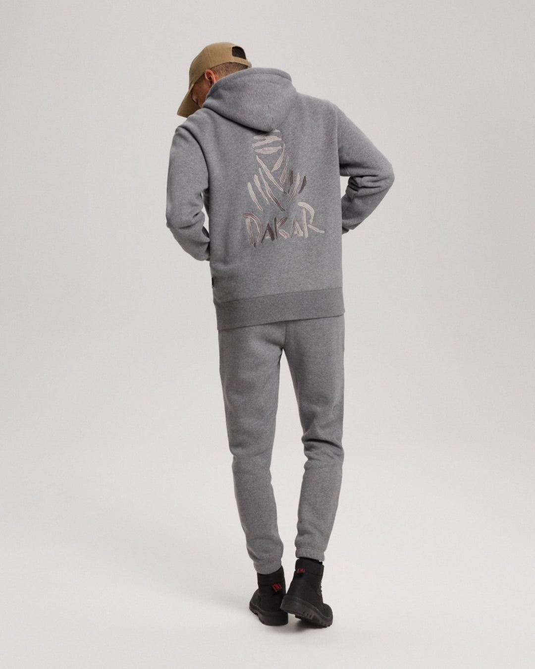 Sweat à capuche zippé Dakar Desert H1 - Gris