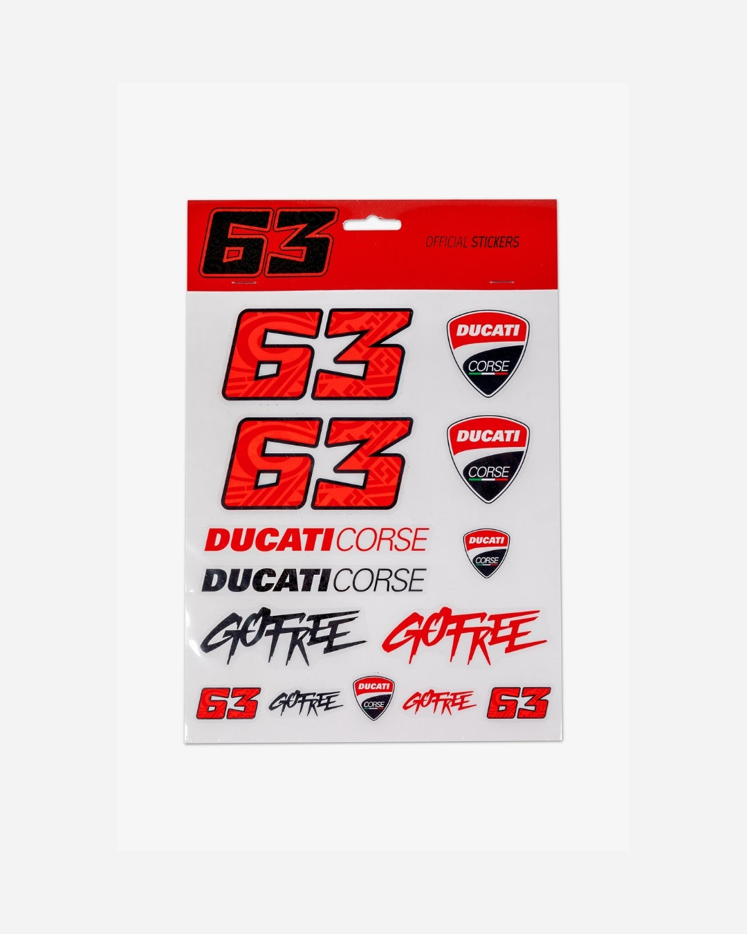 Set d’autocollants VR46 Dual Ducati Bagnaia