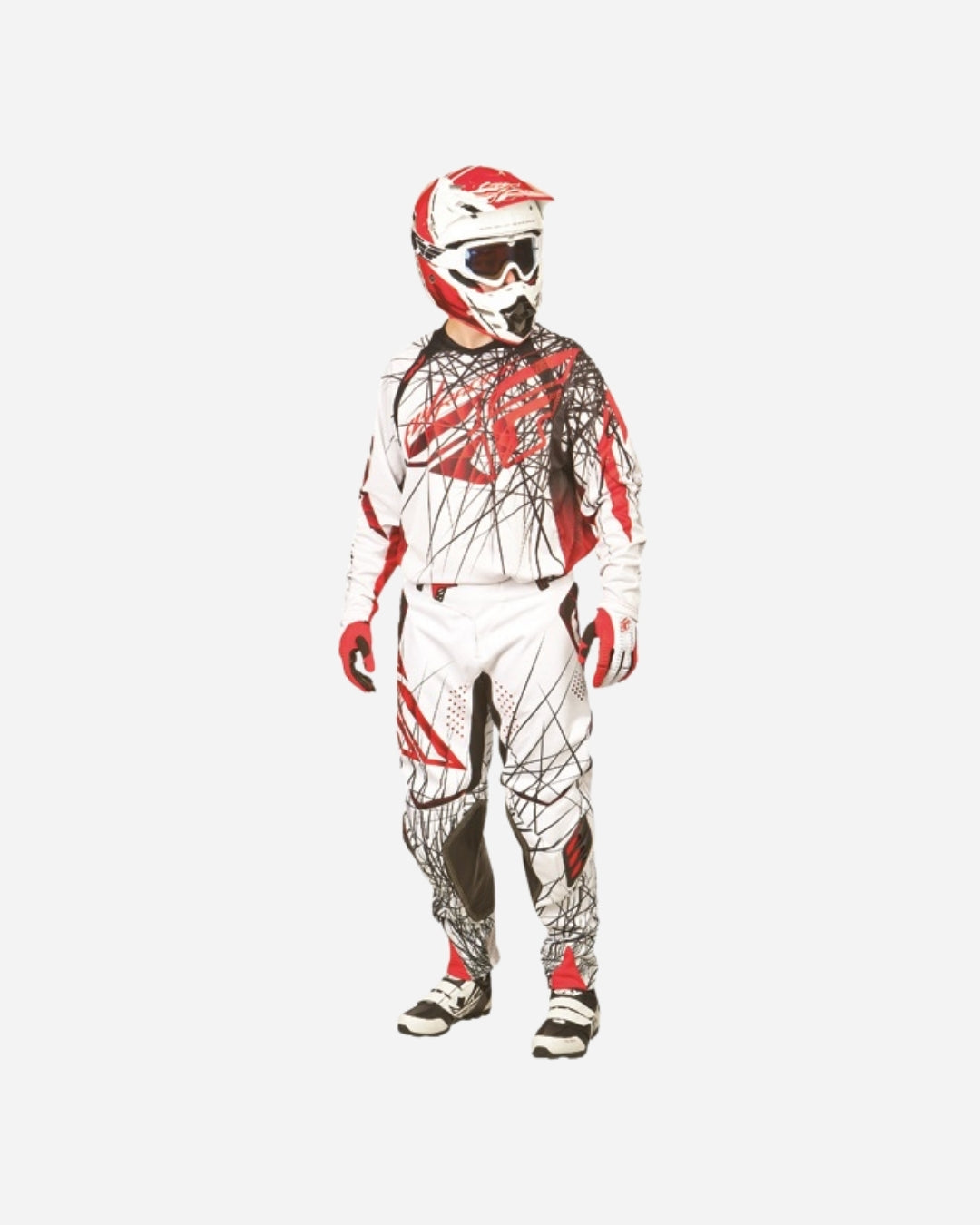 Maillot Fly Racing EVO Spike - Blanc/Rouge