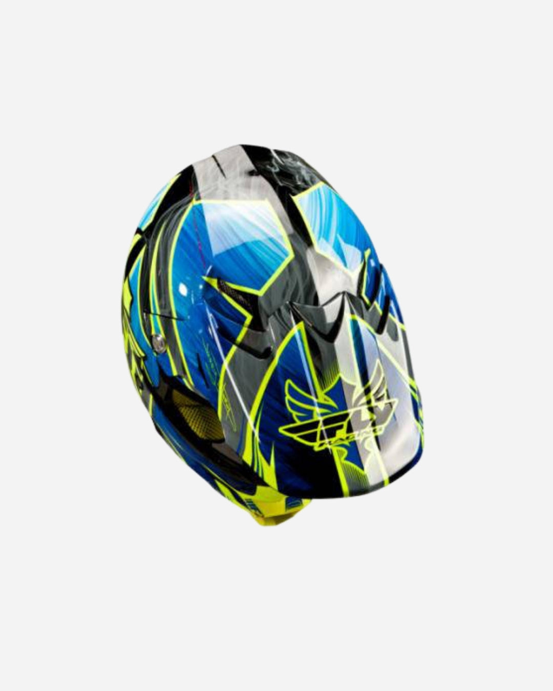 Fly Racing F2 Helm – Acetylenblau/Gelb