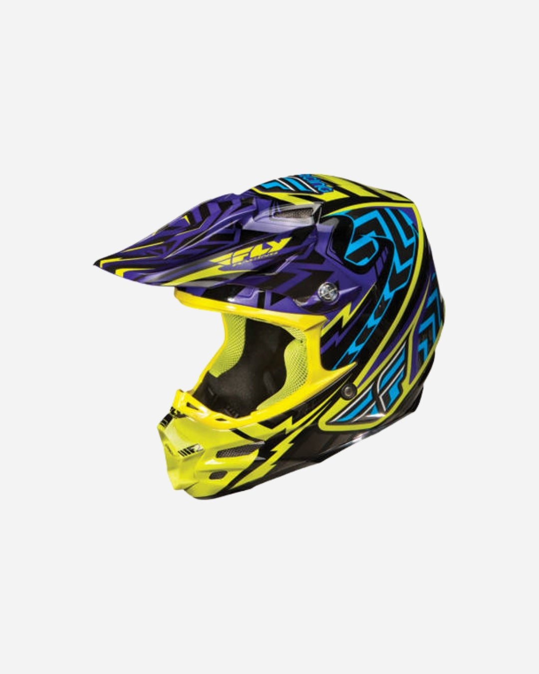 Casco Fly Racing F2 - Shorty Verde/Lime/Viola
