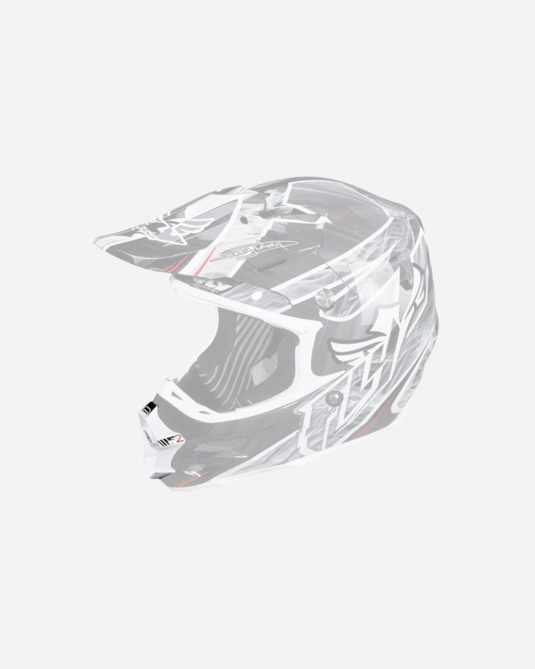 Fly Racing F2 Mouthpiece - Black/White Acetylene