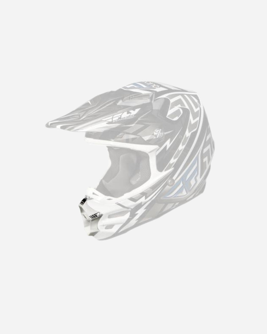 Fly Racing F2 Mouthpiece - Grey/White/Black