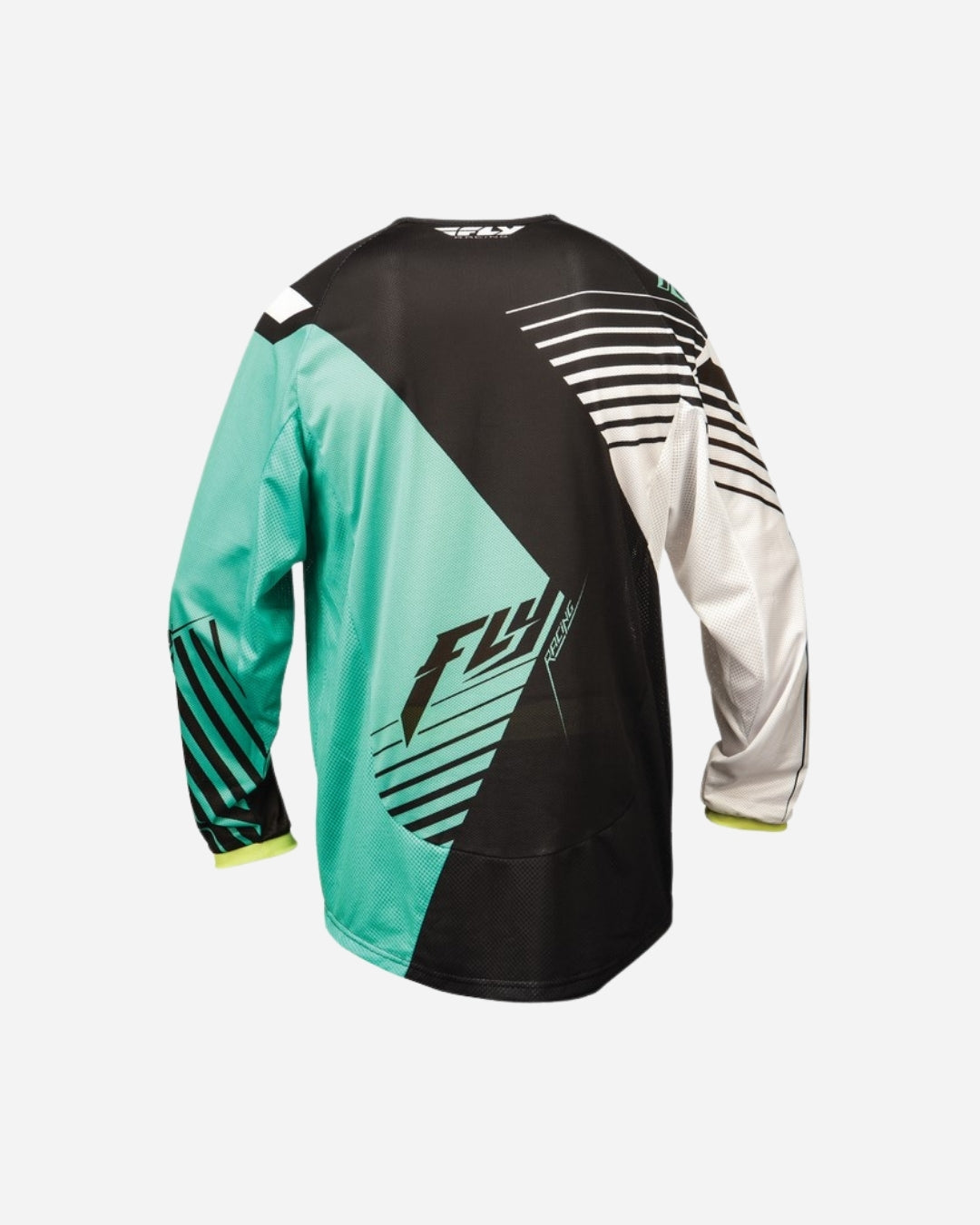 Fly Racing Kinetic Mesh Jersey - Schwarz/Weiß/Türkis