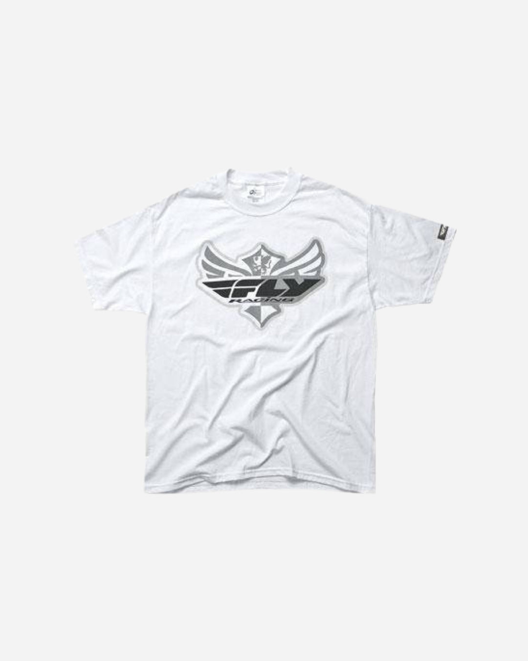 T-shirt Fly Racing Logo - Blanc