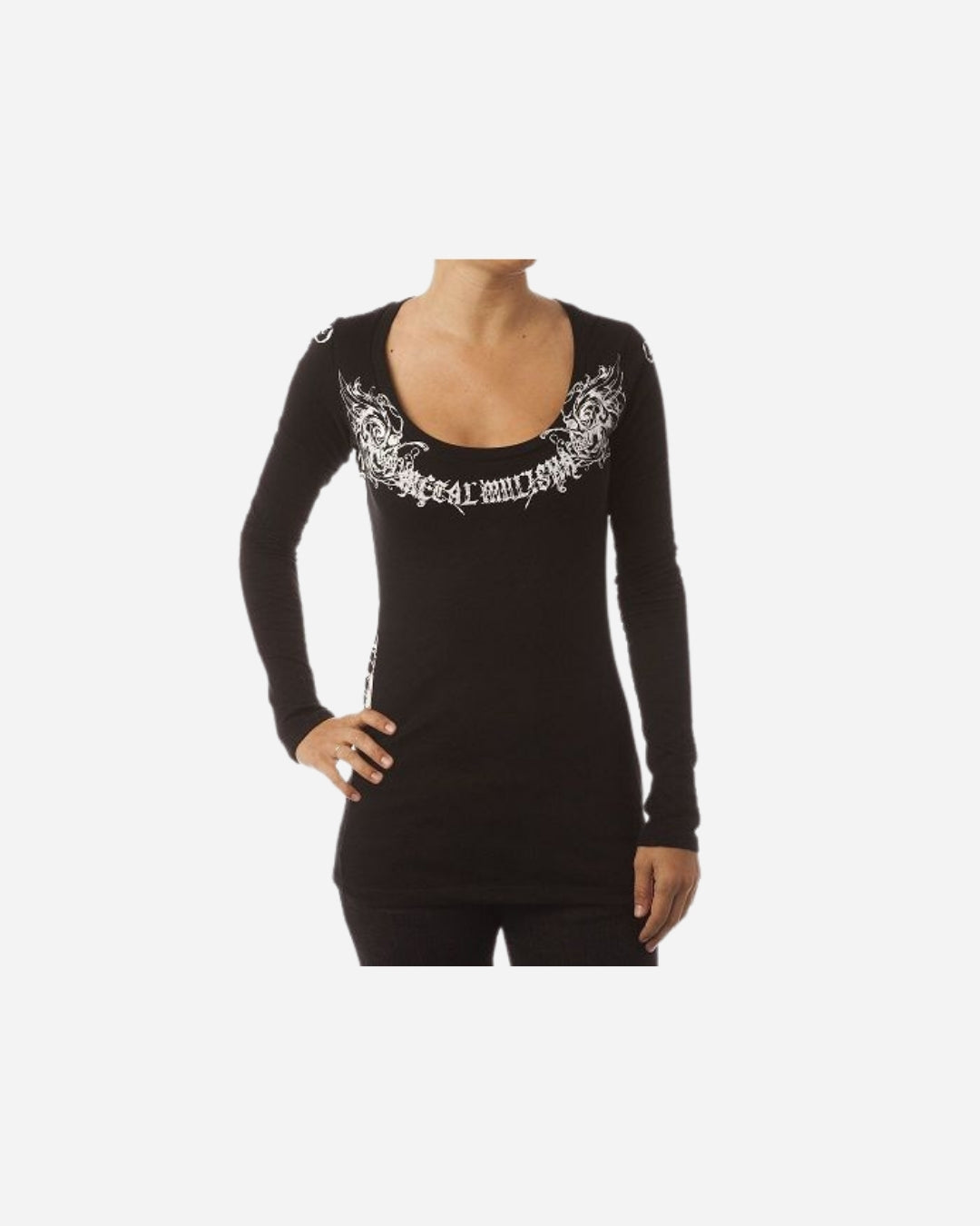 T-shirt Femme Metal Mulisha Hood Deidra manches longues - Noir