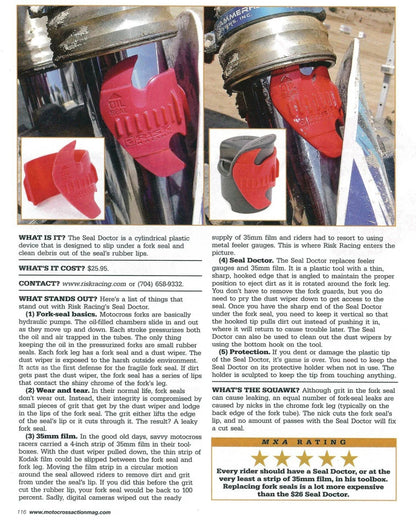 Outil de réparation de joints de fourche Risk Racing Seal Doctor