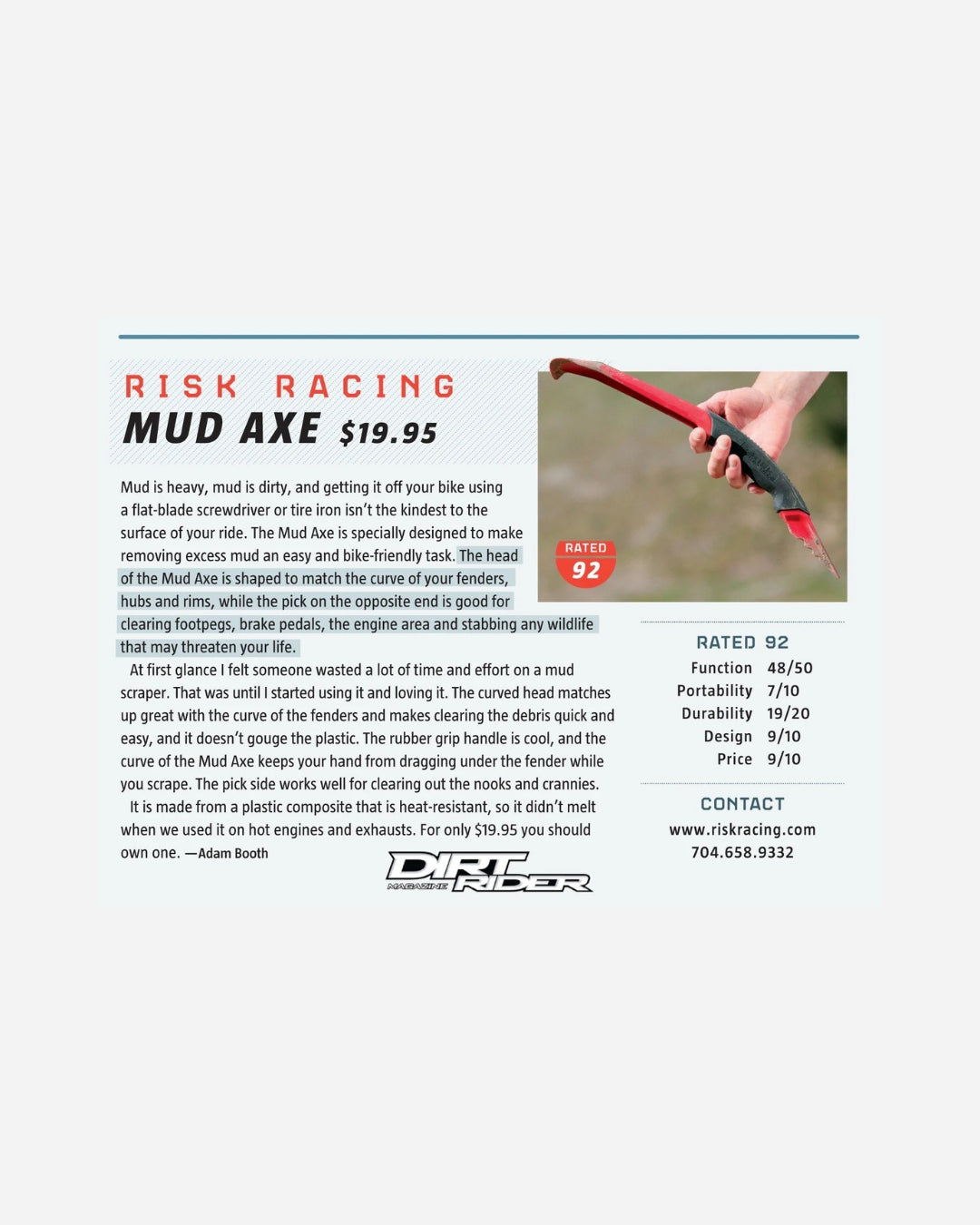 Grattoir à boue Risk Racing MudAxe