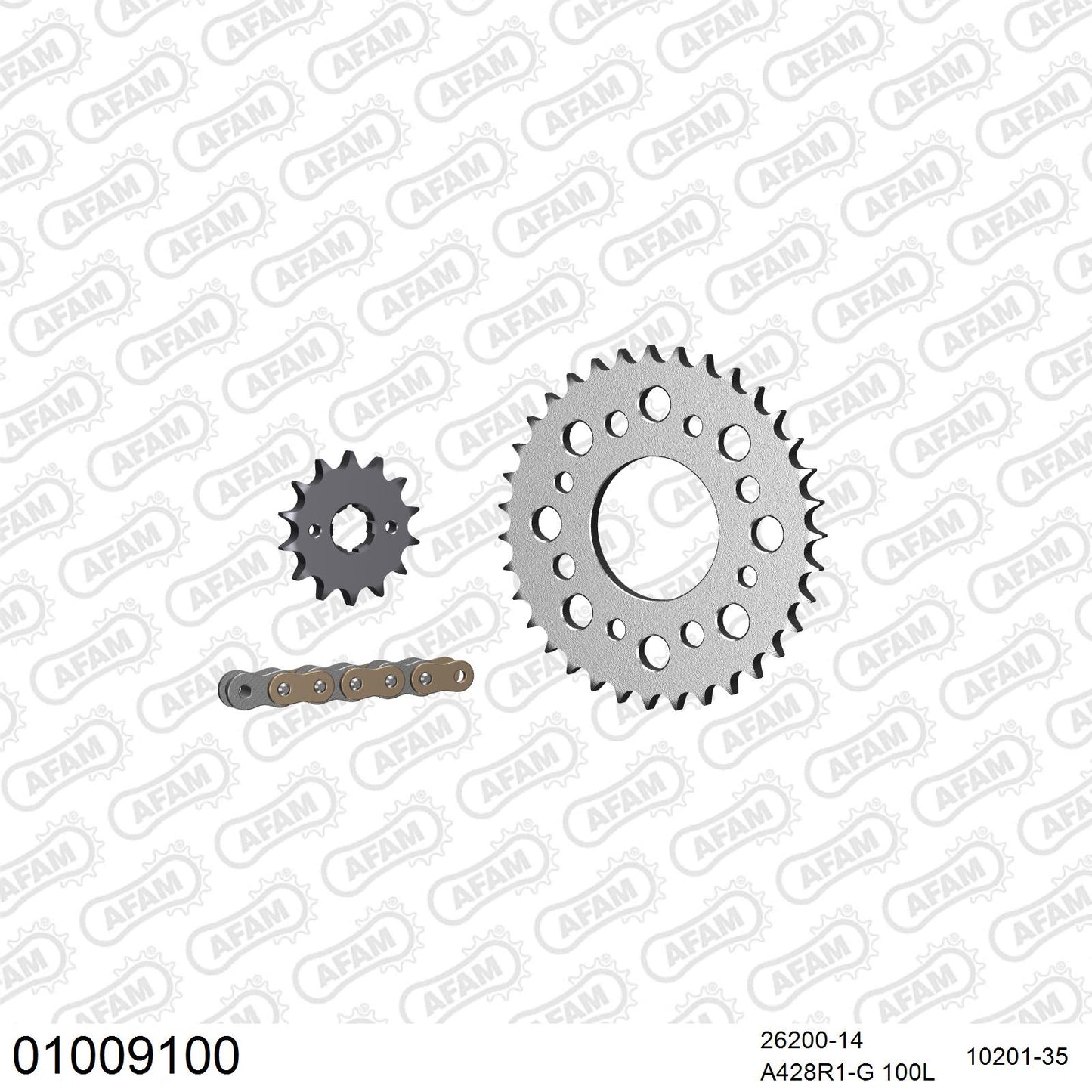 Chaîne AFAM 428 R1 - 100 maillons
