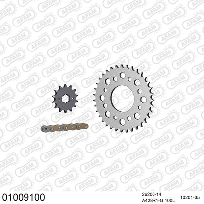 Chaîne AFAM 428 R1 - 100 maillons