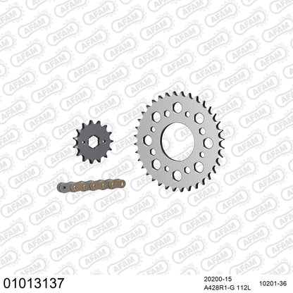 Chaîne AFAM 428 R1 - 112 maillons
