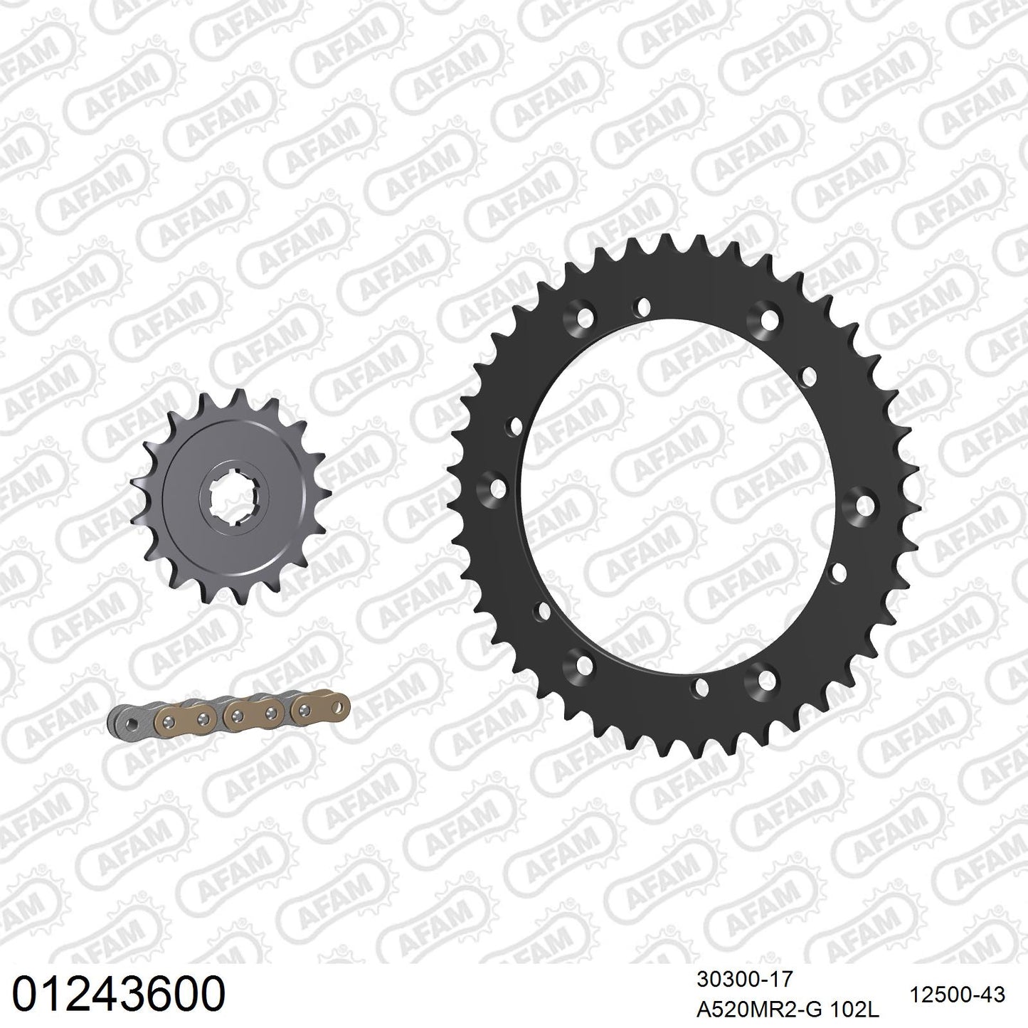 Pignon AFAM 30300 - 17 dents