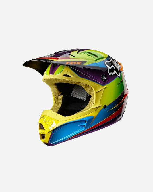 Casco Fox Racing V2 Race - Verde/Blu