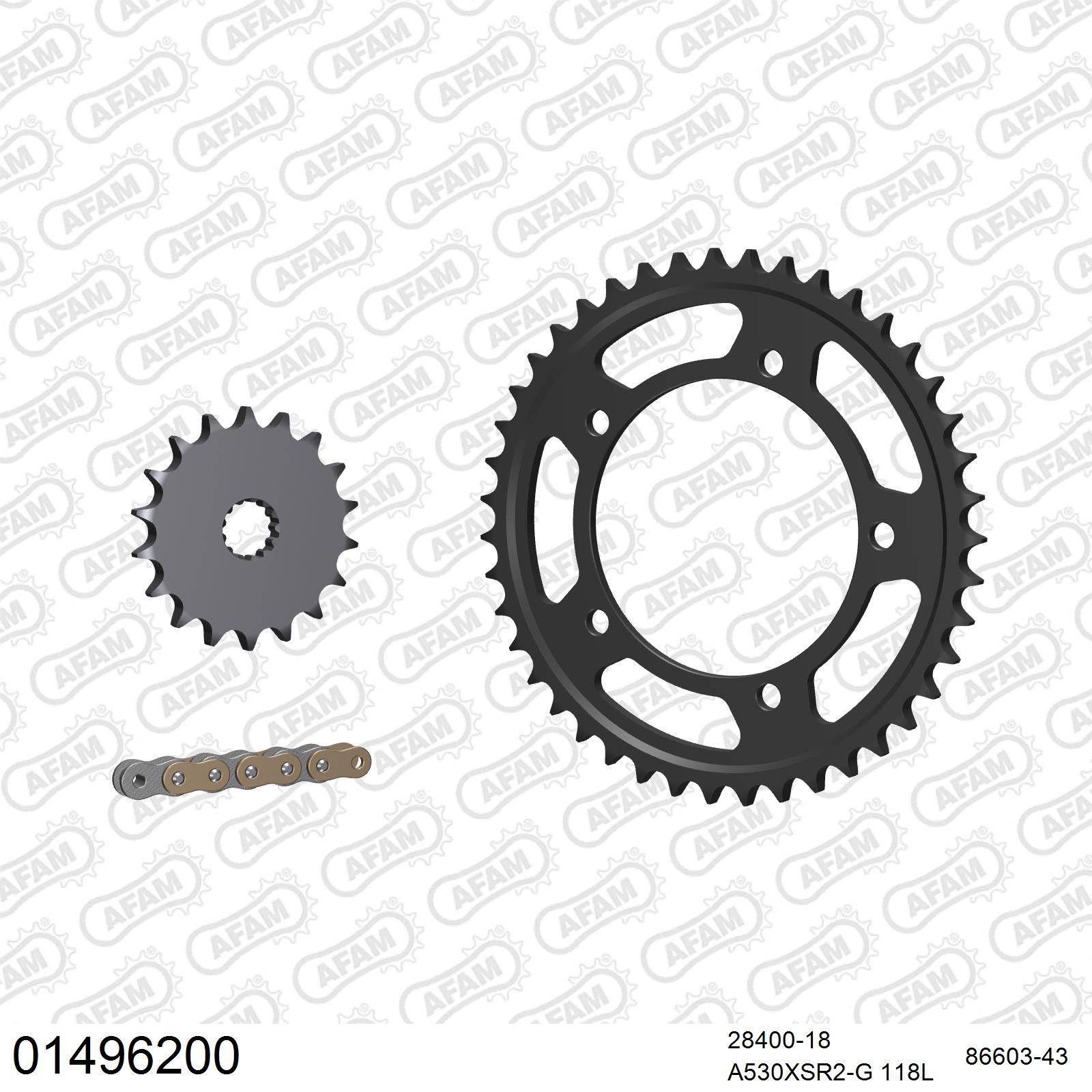 Pignon AFAM 28400 - 18 dents