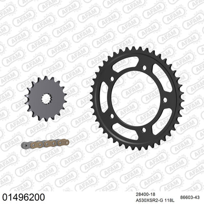 Pignon AFAM 28400 - 18 dents