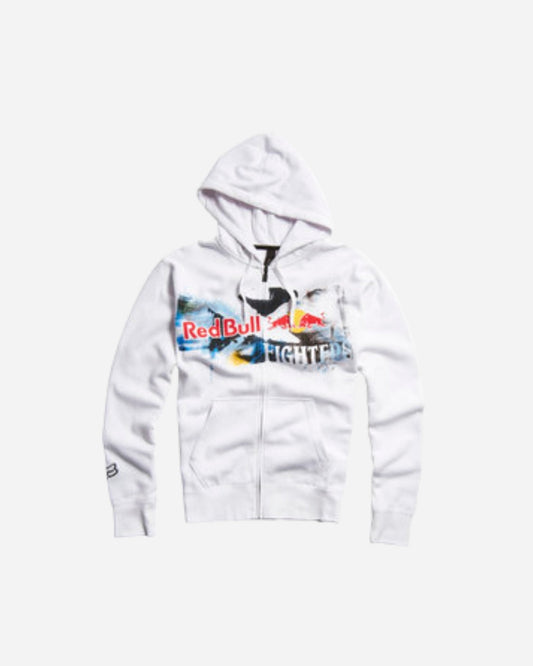Sweat à capuche zippé Fox Racing Red-Bull Neg Space - Blanc