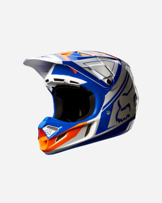Casco Fox Racing V4 Intake - Blu/Bianco