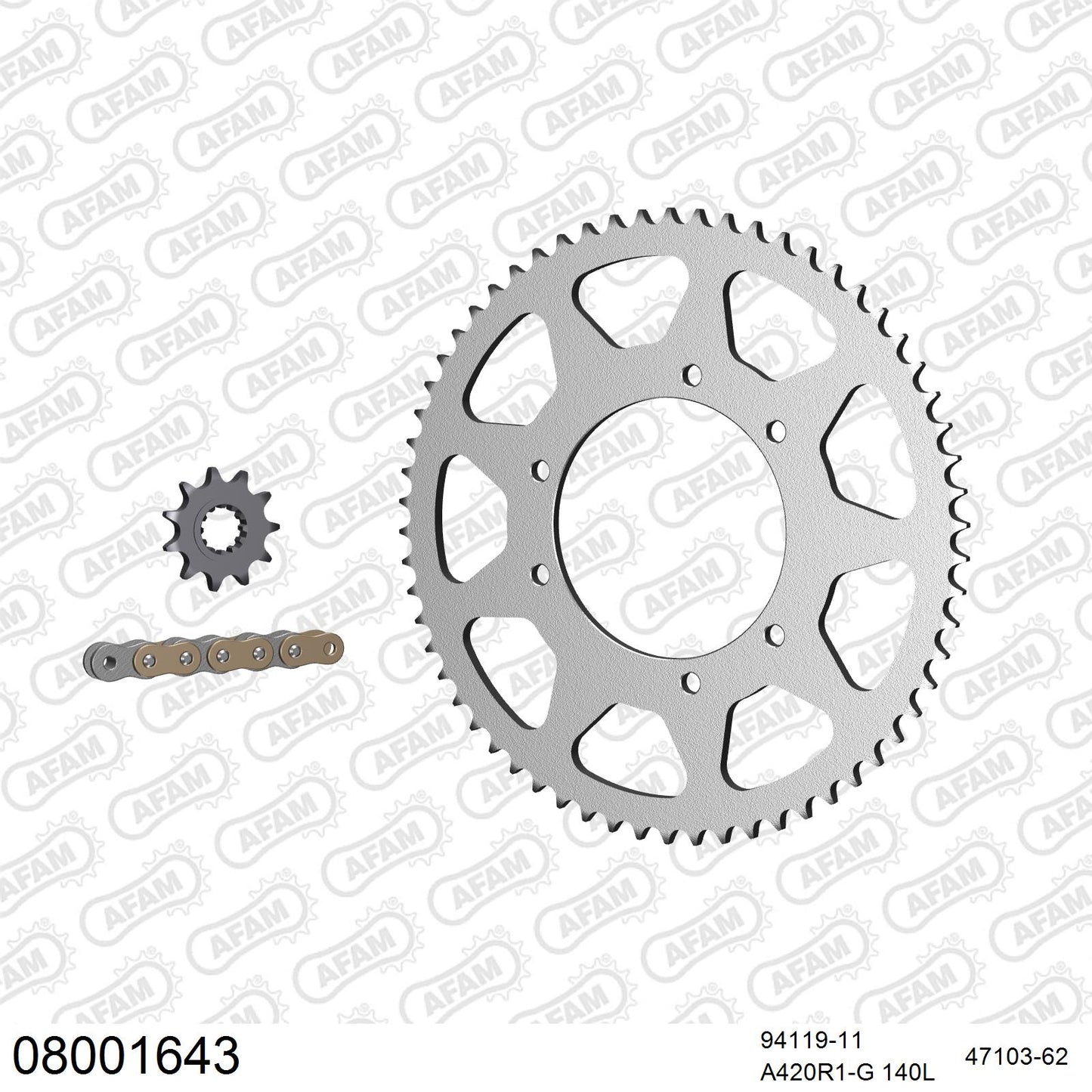 Chaîne AFAM 428 OR3/XMR - 140 maillons
