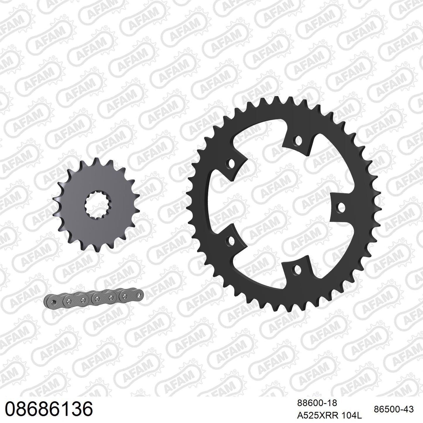 Pignon AFAM 88600 - 18 dents